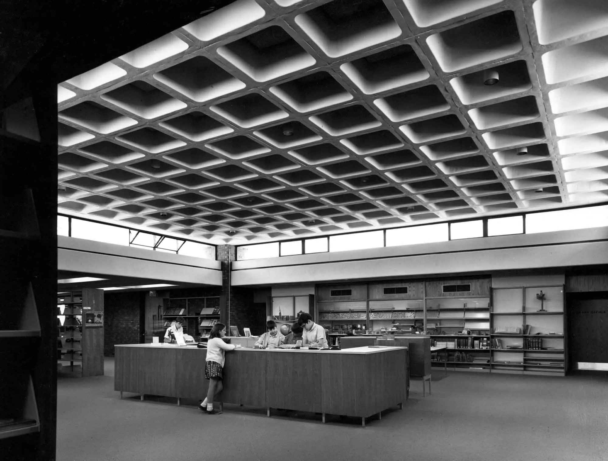 Edited photo of library